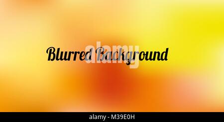 Seasonal blurred background with yellow colors, vector illustration Stock Vector