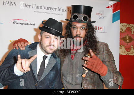 Das Bo und Samy Deluxe, Verleihung des 'HANS 2012' des Hamburger Musikpreises im Gruenspan auf St.Pauli, Hamburg, 26.11.2012 Stock Photo
