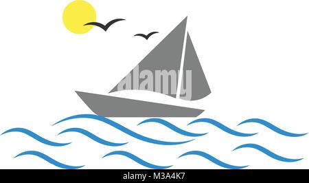Sailing Boat Vector Stock Vector