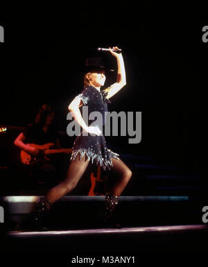 UNIVERSAL CITY, CA - OCTOBER 7: Singer Olivia Newton-John performs in concert at Universal Amphitheatre on October 7, 1982 in Universal City, California. Photo by Barry King/Alamy Stock Photo Stock Photo