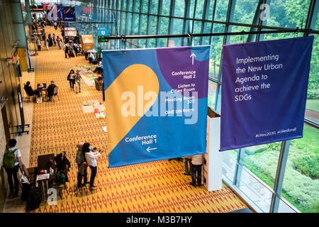 Kuala Lumpur, Malaysia. 10th February, 2018. Busy day with forum and talk at the UN-Habitat World Urban Forum 9 (WUF9) in Kuala Lumpur, Malaysia. © Danny Chan/Alamy Live News. Stock Photo