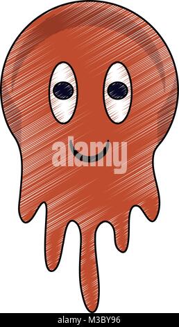 Ghost videogame character Stock Vector