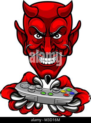 Devil Esports Sports Gamer Mascot Stock Vector