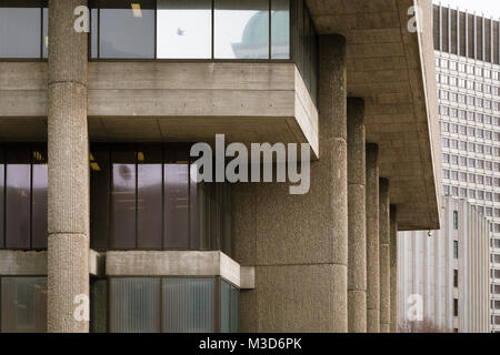 Detail of the Government Service Center Building, Boston, Massachusetts, by Paul Rudolph, 1962-71. Stock Photo