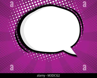 illustration of blank speech bubble comic book, pop art vector background Stock Vector