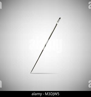 needle for sewing on a light background Stock Vector