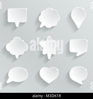 set of callouts on a light background Stock Vector