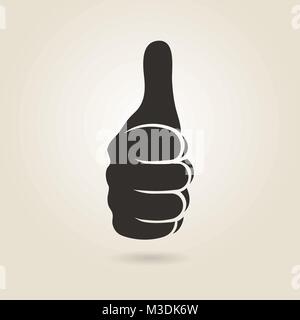 thumbs up icon on a light background Stock Vector