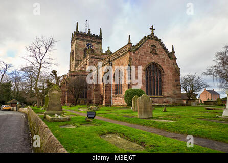 St Mary’s Church in the village of Acton near Nantwich Stock Photo