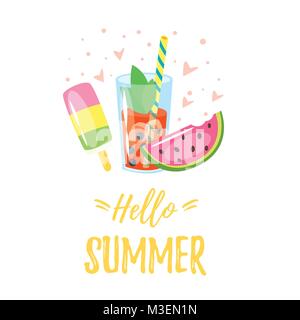 Hello Summer design  Stock Vector