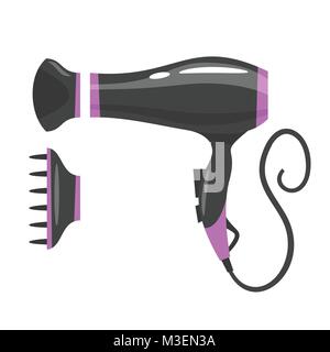 hairdressers tool - hairdryer Stock Vector