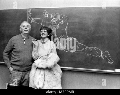 DARIO FÖ Italian author and director with wife Franka Rame 1980 Stock Photo