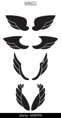 WINGS VECTOR SET COLLECTION Stock Vector