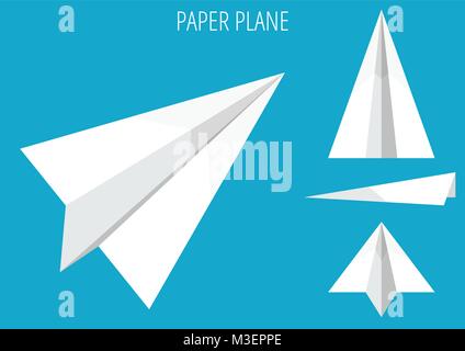 PAPER PLANE SET COLLECTION Stock Vector