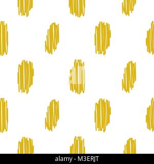 Yellow embroidered rough dots pattern vector. Stock Vector