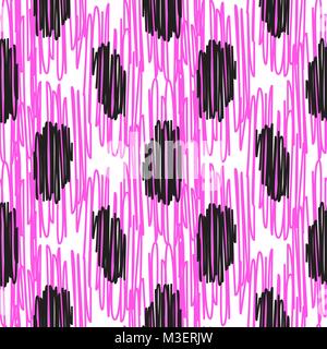 Pink embroidered rough dots pattern vector. Stock Vector