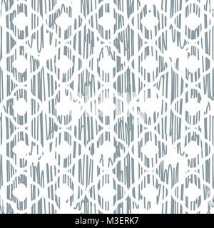 Scribbled texture oriental blue and white rough pattern. Stock Vector