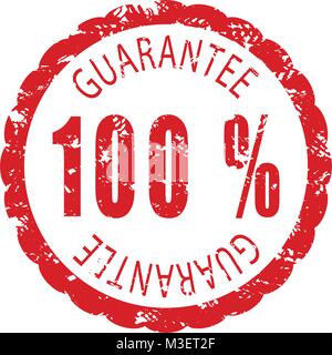 Guarantee rubber stamp. Vector warranty stamp, guarantee and satisfaction quality illustration Stock Vector