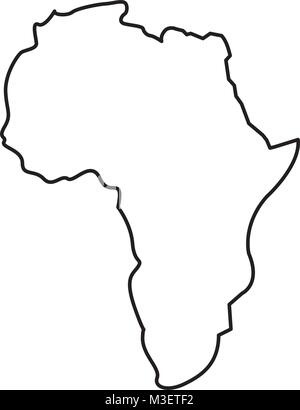 Africa map silhouette icon vector illustration graphic design Stock ...