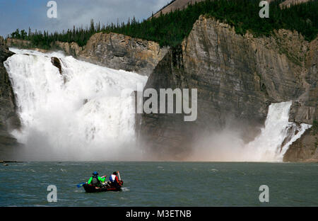 Virginia Falls on the Nahanni RIver in Canada Stock Photo