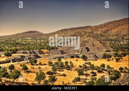 Pyramid of the Sun Mexico taken in 2015 Stock Photo