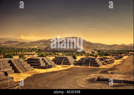 Pyramid of the Sun Mexico taken in 2015 Stock Photo