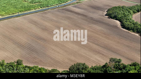 texture in australia field of colutivation from the high Stock Photo