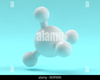 Methane Molecule Image. 3D rendering Stock Photo
