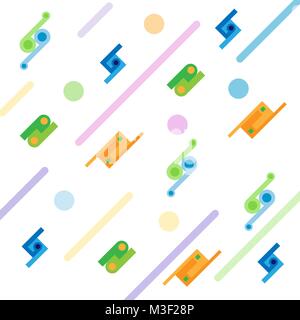 Background is created from different geometric shapes Stock Vector