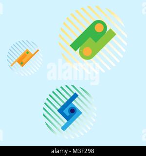 Background is created from different geometric shapes Stock Vector