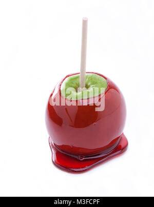 Candied apple on white background Stock Photo