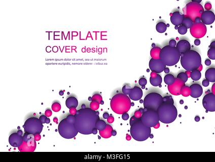 Colorful Glossy Balls Background. Falling Spheres. Abstract Candies. Stock Vector