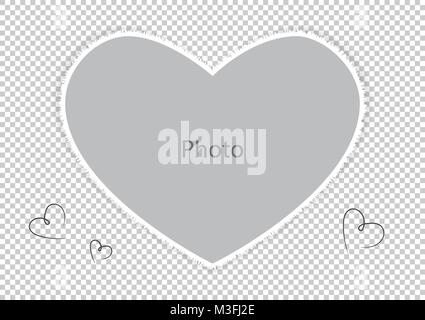 Photo frame for loved spouse or child. Vector illustration. Stock Vector