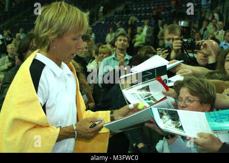 SPARKASSENCUP LEIPZIG 2003 MARTINA NAVRATILOVA Stock Photo