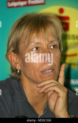 SPARKASSENCUP LEIPZIG 2003 MARTINA NAVRATILOVA Stock Photo