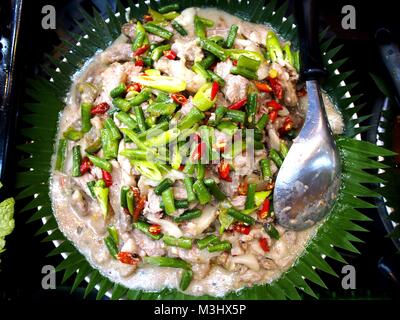 Photo of Filipino dish called Bicol Express or pork with string beans and green chili cooked in coconut milk Stock Photo