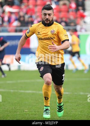 3. Liga Saison 2015/2016 Punktspiel Hallescher FC gegen SG Dynamo Dresden Stock Photo