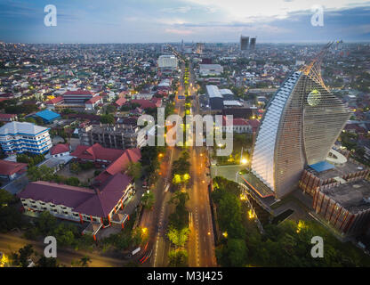 Makassar city early in the morning Stock Photo