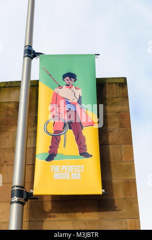 Glasgow, Scotland, UK. 11th February, 2018. The Glasgow Film Festival 2018 is advertised across the city. The festival is now an annual event which began in 2005. The 2018 festival takes place from Wednesday the 21st February to Sunday the 4th March and will feature more than 300 premieres, screenings and events. Credit: Skully/Alamy Live News Stock Photo