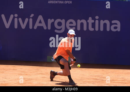 Buenos Aires, Argentina. 11th February, 2018. Guilherme Clezar during the match to access to main draw of Buenos Aires ATP 250 this sunday on central court of Buenos Aires Lawn Tennis, Argentina. Credit: Néstor J. Beremblum/Alamy Live News Stock Photo