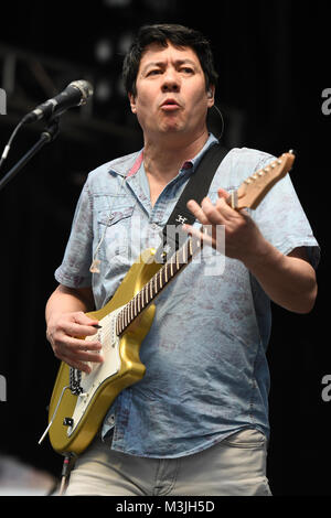 MIAMI, FL - FEBRUARY 10: Todd Park Mohr of Big Head Todd and the Monsters performs during the Miami Dolphins Cancer Challenge VIII at Hard Rock Stadium on February 10, 2018 in Miami Florida. Credit: mpi04/MediaPunch Stock Photo