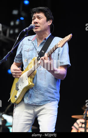 MIAMI, FL - FEBRUARY 10: Todd Park Mohr of Big Head Todd and the Monsters performs during the Miami Dolphins Cancer Challenge VIII at Hard Rock Stadium on February 10, 2018 in Miami Florida. Credit: mpi04/MediaPunch Stock Photo