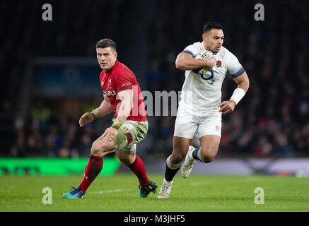 Twickenham, UK. 10th February, 2018: England's Ben Te'o in action during the NatWest 6 Nations match at Twickenham Stadium, UK. Credit:Ashley Western/Alamy Live News Stock Photo