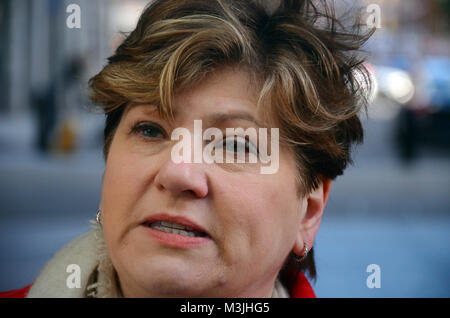 London, UK, 11 February 2018 Emily Thornberry Labour MP at BBC Broadcasting House after appearing on the Andrew Marr show. Credit: JOHNNY ARMSTEAD/Alamy Live News Stock Photo