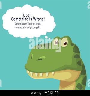Error 404 dinosaur theme Stock Vector