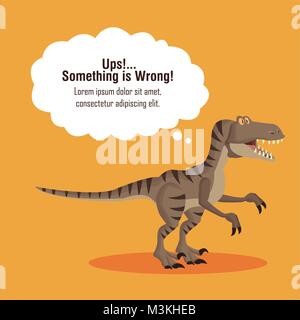 Error 404 dinosaur theme Stock Vector