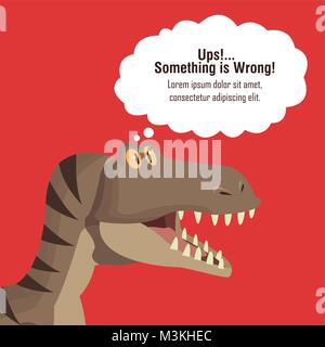 Error 404 dinosaur theme Stock Vector