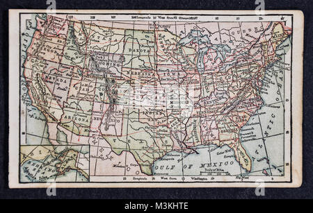 1882 Bradstreet Atlas Map - United States of America Stock Photo