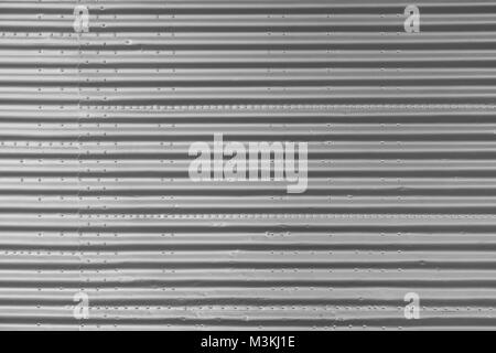 corrugated metal background  -   striped  tinplate, grey,  silver Stock Photo