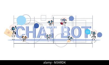 Chatbot Service Abstract Geometrical Background Modern Technology Of Technical Support Chatter Bot Concept Stock Vector